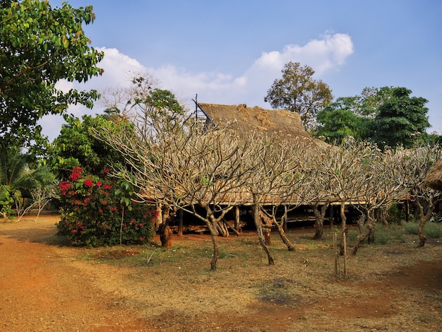 Het kleine dorp in het zuiden van Laos