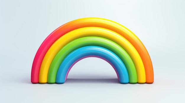 Het kleurrijke 3d regenboogpictogram geeft generatieve ai terug