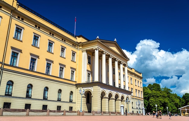 Het Koninklijk Paleis in Oslo, de hoofdstad van Noorwegen