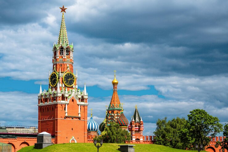 Foto het kremlin van moskou in de zomer rusland