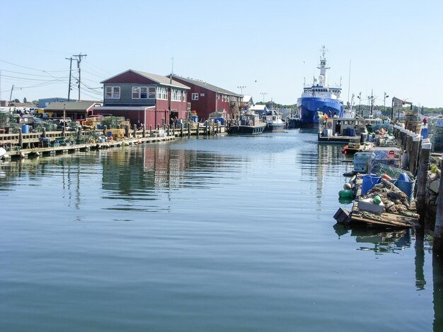 Het landschap van de haven in Portland