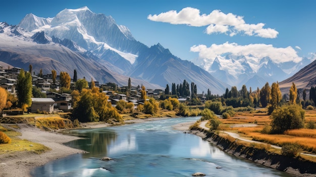 Het landschap van de Himalaya