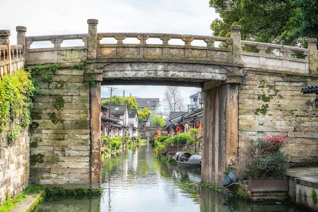 Het landschap van de oude stad Shaoxing, Zhejiang