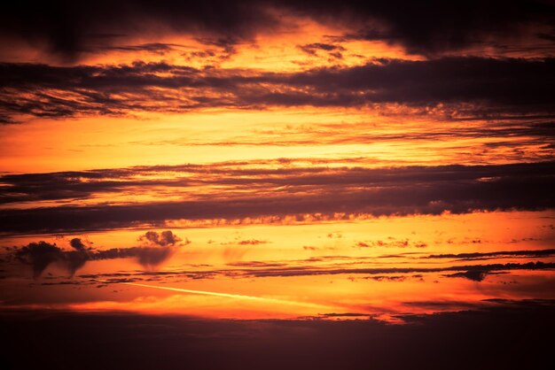 Het landschap van de zonsondergang