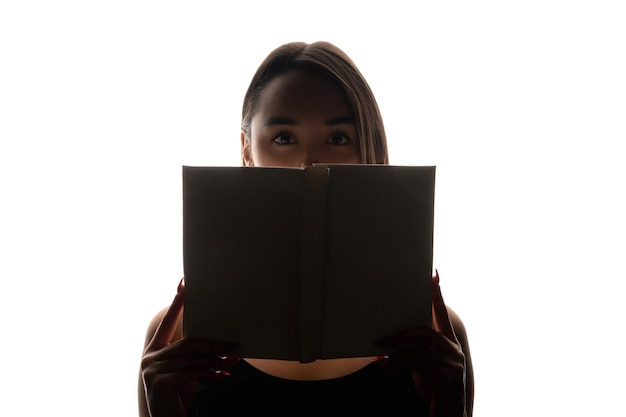 Het lezen van mysterieus studentenangst bang vrouwenboek