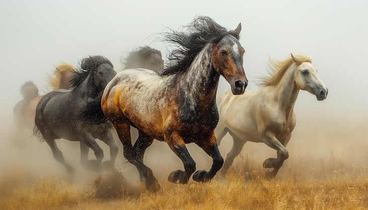 Foto het majestueuze woestijnpaard