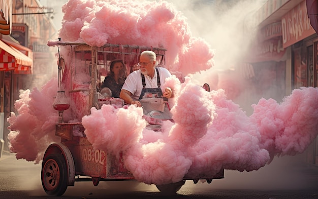 Het maken van zoete lekkernijen op het carnaval.