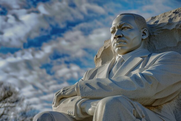 Het Martin Luther King Memorial standbeeld in Washington DC