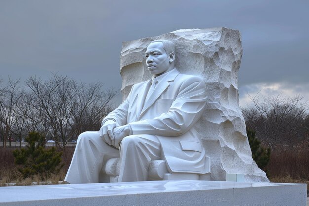 Het Martin Luther King Memorial standbeeld in Washington DC