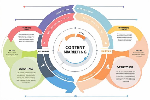 Foto het maximaliseren van de impact van inhoud een holistische benadering van contentmarketing