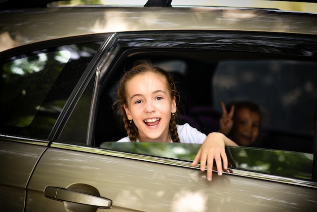 Het meisje in de auto Journey