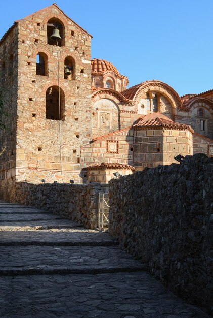 Het middeleeuwse stadje Mystras in de Peloponnesos in Griekenland