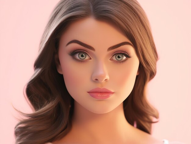 Het model van de brunette barbie.