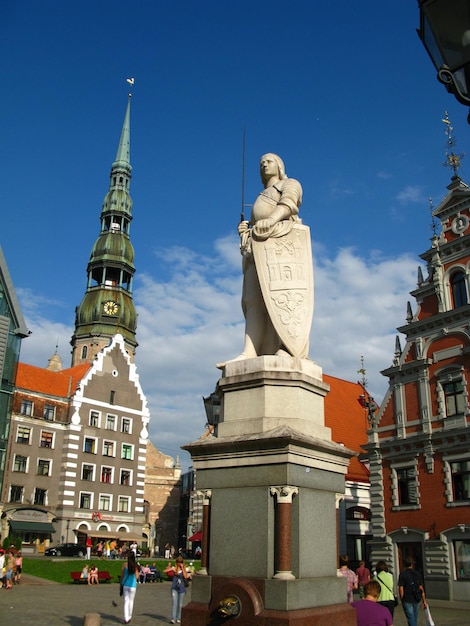 Het monument in Riga, Letland