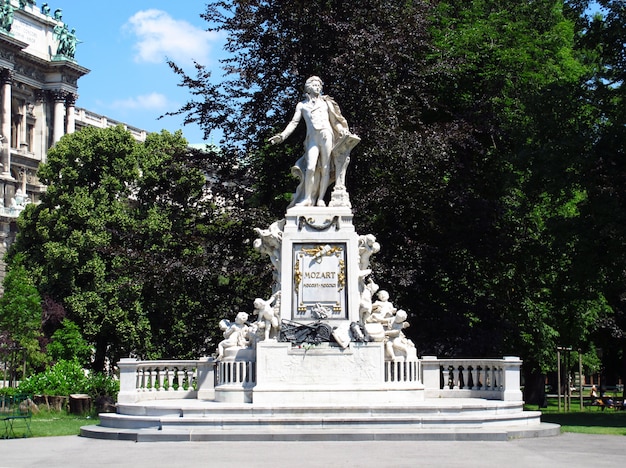 Het monument van Mozart in Wenen, Oostenrijk