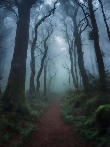 Het mystieke en enge bos