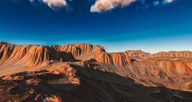 Foto het mystieke landschap van de zandbergen