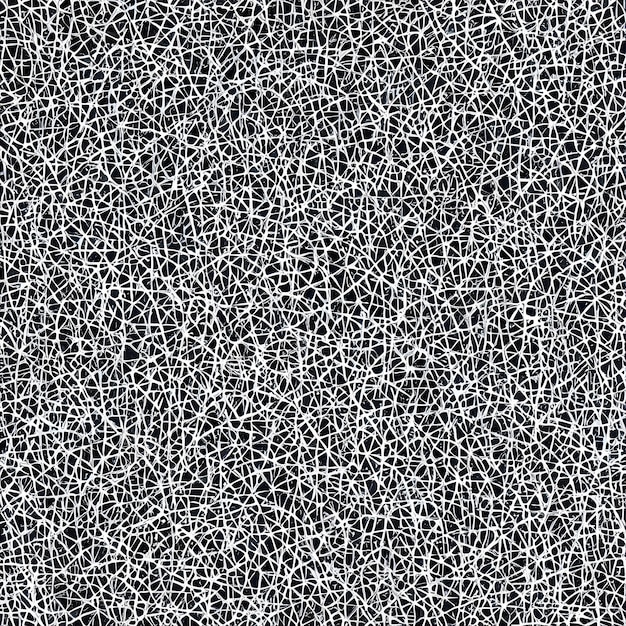 Het naadloze structuurpatroon van het spinnenweb met willekeurig abstract kruisraster zwart en wit