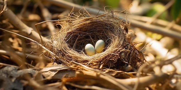 het nest van de spotvogel ai generatief