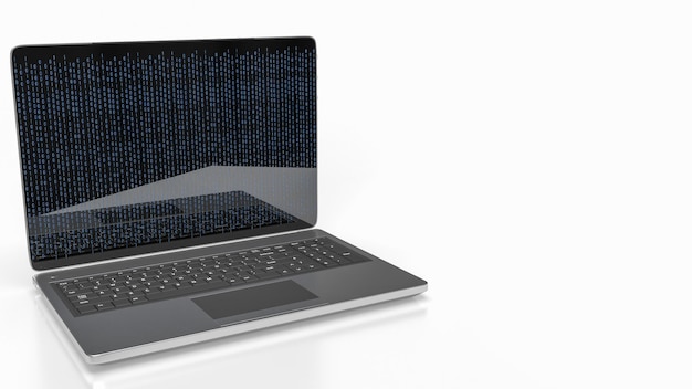 Het notebook of laptop voor Business of Technology concept 3d rendering