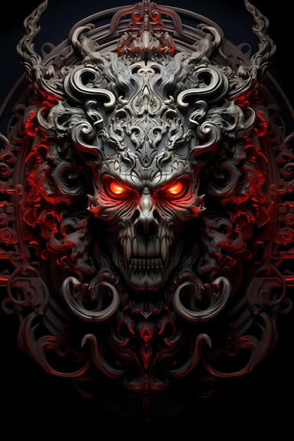 het occulte logo tattoo t-shirt ontwerp donkere kunst illustratie geïsoleerd op zwarte achtergrond