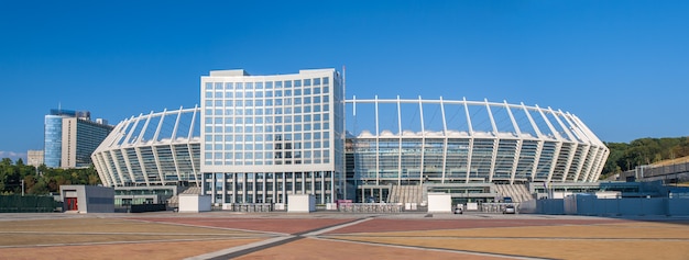 Foto het olympic national sports complex in kiev, oekraïne