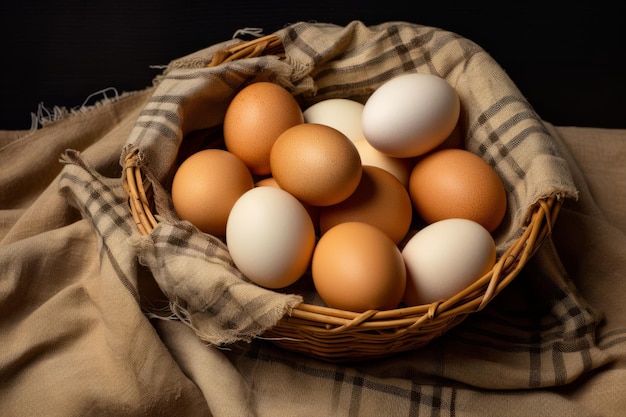 Het oogsten van voedzame kippen eieren Een verbazingwekkende presentatie op zakstof