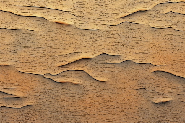 Het oppervlak van een zandduin is bedekt met zand.