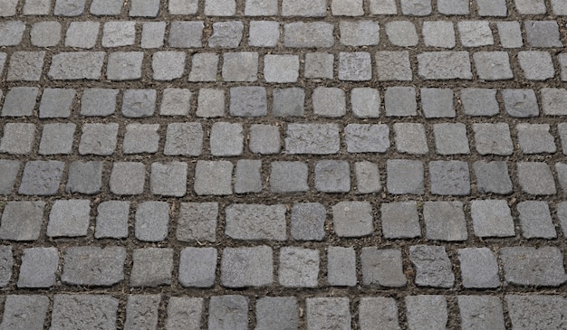 Het oppervlak van het bovenaanzicht van de straatsteen