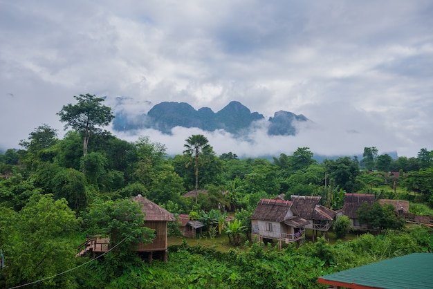 Het oude dorp in Laos