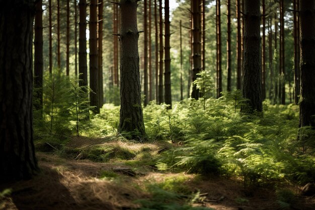 Het pad van het dennenbos