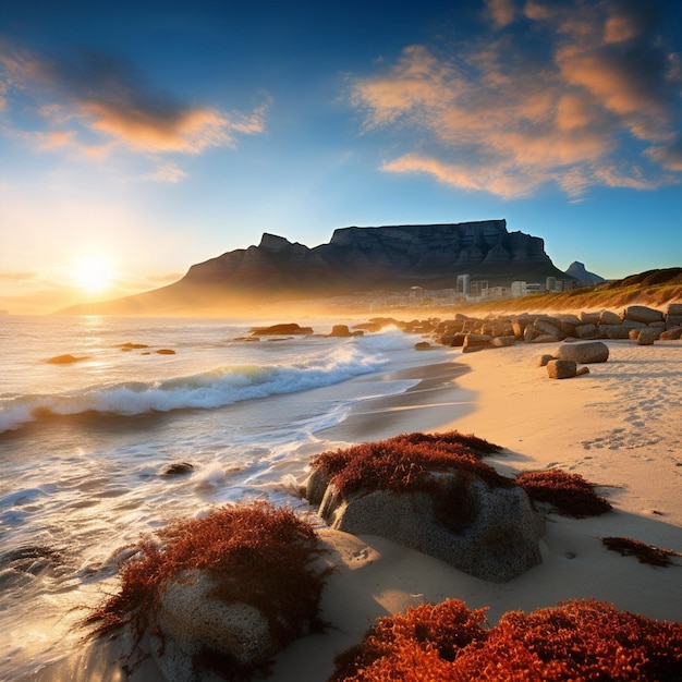 Het paradijs aan de kust in Kaapstad, Zuid-Afrika