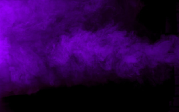 Het patroon van paarse rook op zwart