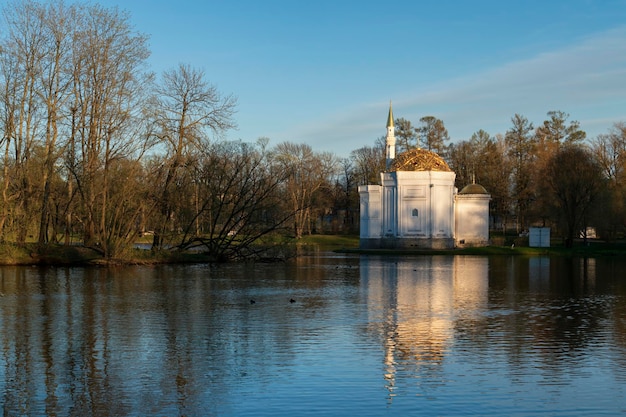 Het paviljoen van het Turkse bad in het Catherine Park in Tsarskoye Selo Pushkin Sint-Petersburg Rusland
