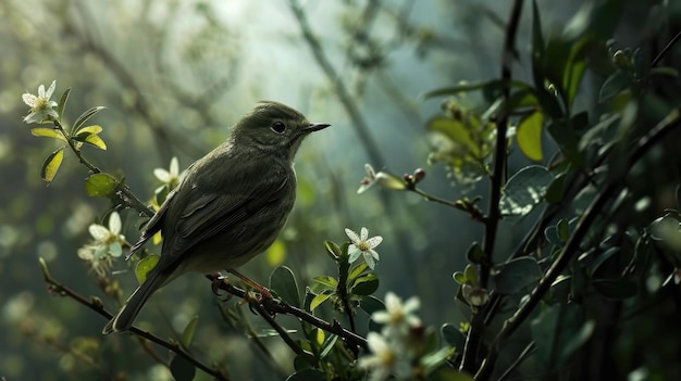 Het piepen van vogels en het af en toe rustelen van dieren creëren een symfonie van natuurmuziek.