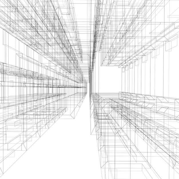 Het platform abstracte 3d rendering afbeelding futuristische achtergrond