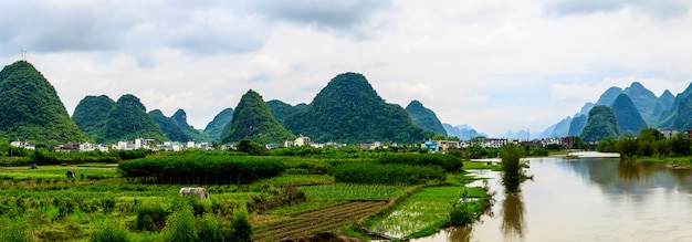 Het prachtige landschap van guilin, guangxi