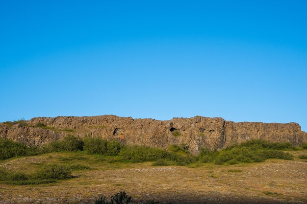 Het prachtige landschap van Vesturdalur in Jokulsargljufur in het nationale park Vatnajokull in IJsland