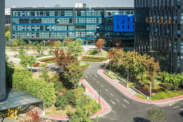 Foto het prachtige moderne stadslandschap