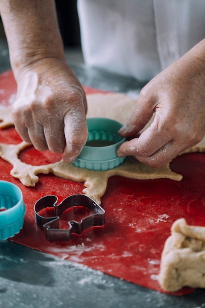 het proces van het koken van cookies