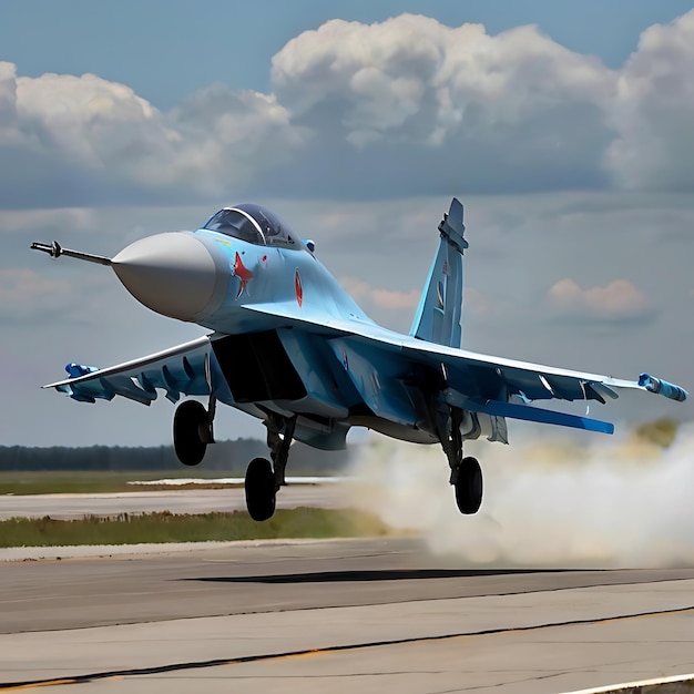 Het prototype van de Su-27, de T-101, maakt zijn eerste vlucht, gemanipuleerd door AI.