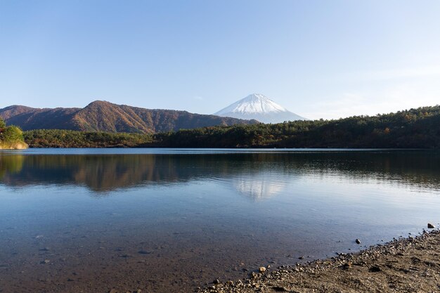 Het saikomeer en de berg Fuji