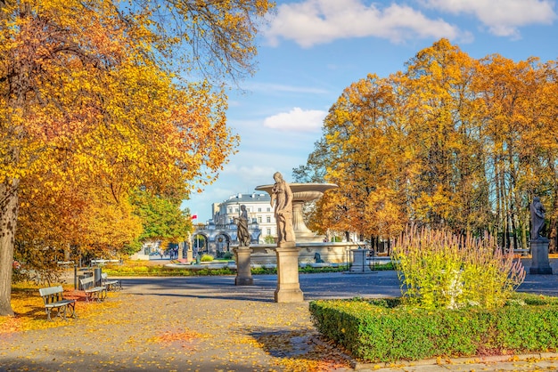 Foto het saksische park in warschau