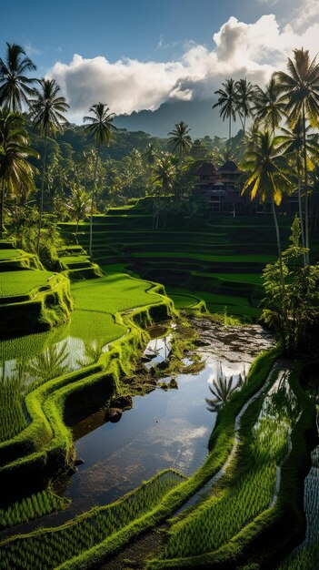 het serene Balinese rijstterraslandschap