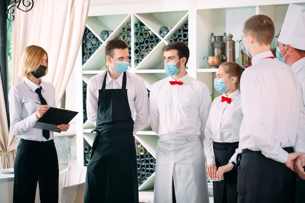 Het serviceteam van een restaurant