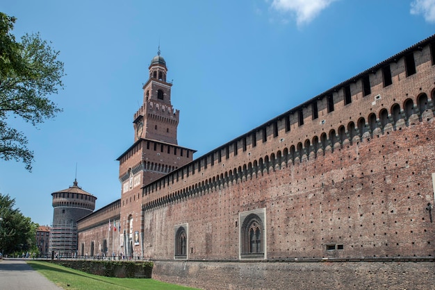 Het Sforza-kasteel Castello Sforzesco in Milaan, Italië