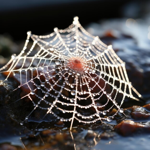 Het spinnenweb van de tuin