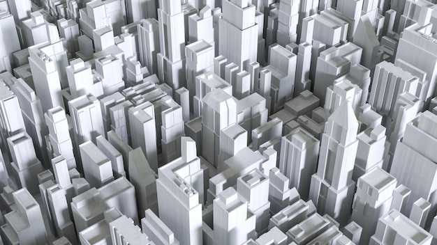 Het stadsgebouw voor architectonische of zakelijke 3D-weergave
