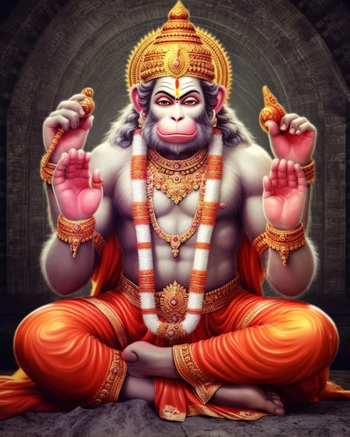 Het standbeeld van Heer Hanuman ji