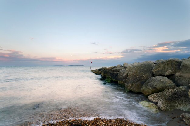 Het strand bij Hengistbury Head